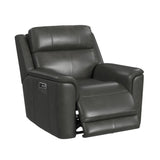 Mustang P3 Recliner in Aline Anthracite - Tampa Furniture Outlet