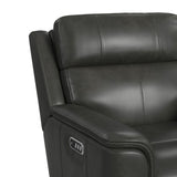 Mustang P3 Sofa with DDT, Wireless Chargerin Aline Anthracite - Tampa Furniture Outlet