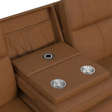 Mustang P3 Sofa with DDT, Wireless Charger in Aline Butternut - Tampa Furniture Outlet