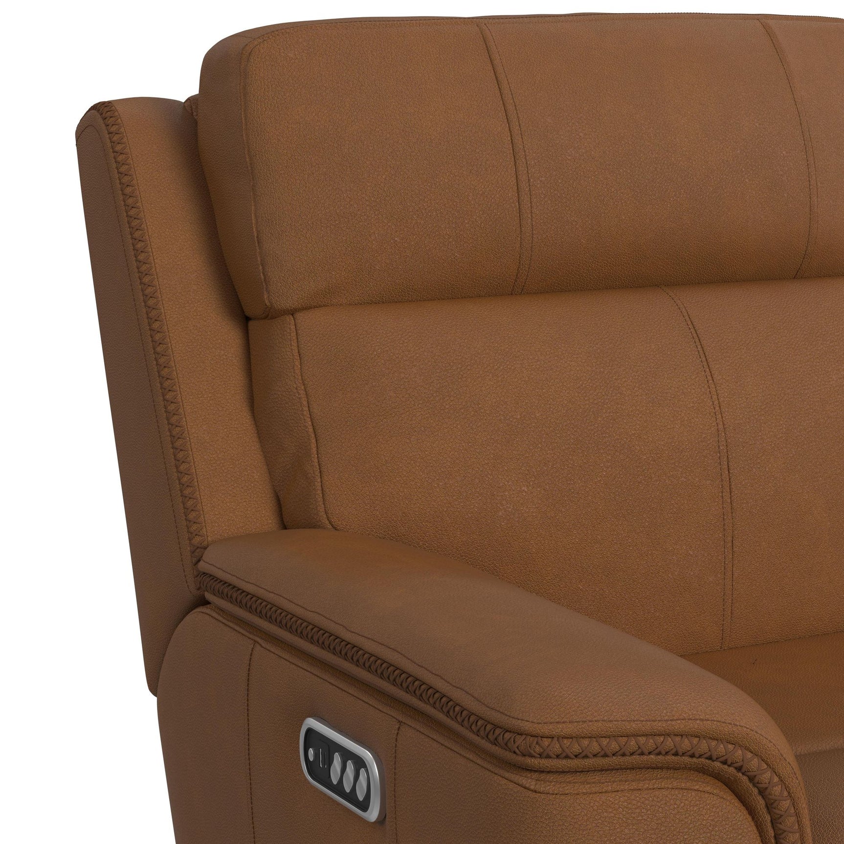 Mustang P3 Loveseat with Console in Aline Butternut - Tampa Furniture Outlet
