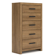 Tampa Furniture Outlet - Ashley Furniture - Broachmyn Bedroom - Five Drawer Chest / Auburn - PCB1116-46
