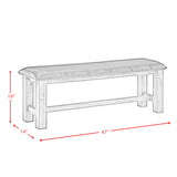 Nathan Bench W/Pu Padded Seat - Tampa Furniture Outlet