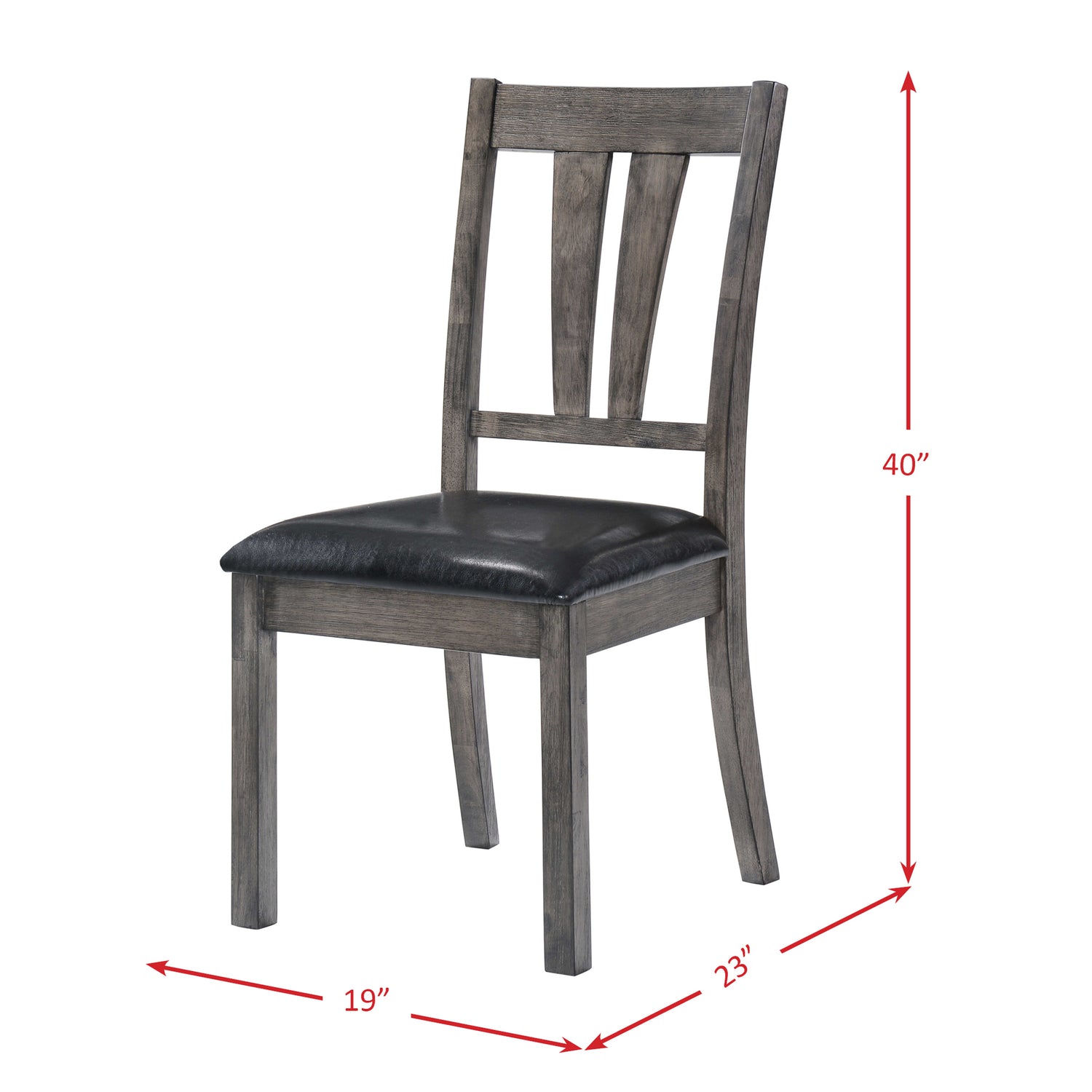 Nathan Fan Back Chair W/Pu Seat (2 Per Pack) - Tampa Furniture Outlet