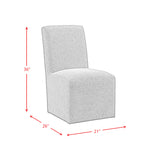 Nero Dining Side Chair (2 per carton) W/Grey Fabric - Tampa Furniture Outlet