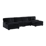 Nightfall Armless Chair in Grand Cord Black - Tampa Furniture Outlet