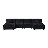 Nightfall Armless Chair in Grand Cord Black - Tampa Furniture Outlet