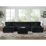 Nightfall Armless Chair in Grand Cord Black - Tampa Furniture Outlet