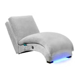 Nori Chaise with Heat Massage, USBC, LED in Glam Fog - Tampa Furniture Outlet