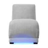 Nori Chaise with Heat Massage, USBC, LED in Glam Fog - Tampa Furniture Outlet