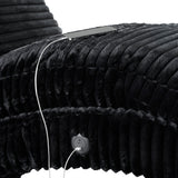 Nori Chaise with Heat Massage, USBC, LED in Masis Black - Tampa Furniture Outlet