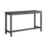 Oak Lawn Charcoal Grey Bar Table Single Pack (Table + 3 Grey Fabric Stools)
