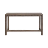 Oak Lawn Grey Bar Table Single Pack (Table + 3 Tan Fabric Stools)