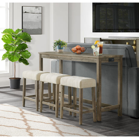 Oak Lawn Bar Table - 3A Single Pack (Table + Three Stools) – SKU CDOL100BTSPE | Elements