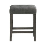 Oak Lawn Charcoal Grey Bar Table Single Pack (Table + 3 Grey Fabric Stools)