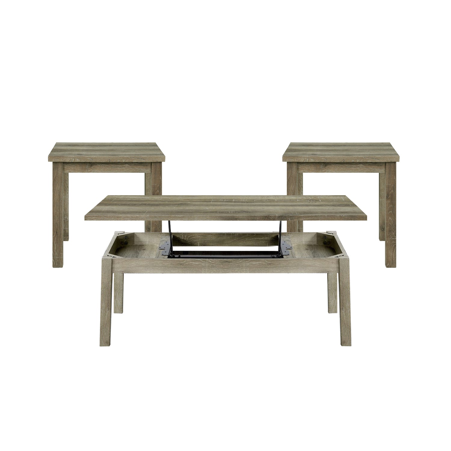 Oak Lawn Three Pack Occasional Set (Lift Top Coffee Table) - Tampa Furniture Outlet