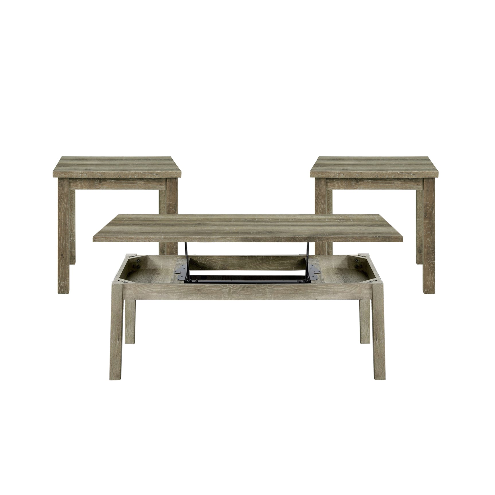 Oak Lawn Three Pack Occasional Set (Lift Top Coffee Table) - Tampa Furniture Outlet