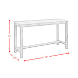 Oak Lawn Charcoal Grey Bar Table Single Pack (Table + 3 Grey Fabric Stools) - Tampa Furniture Outlet
