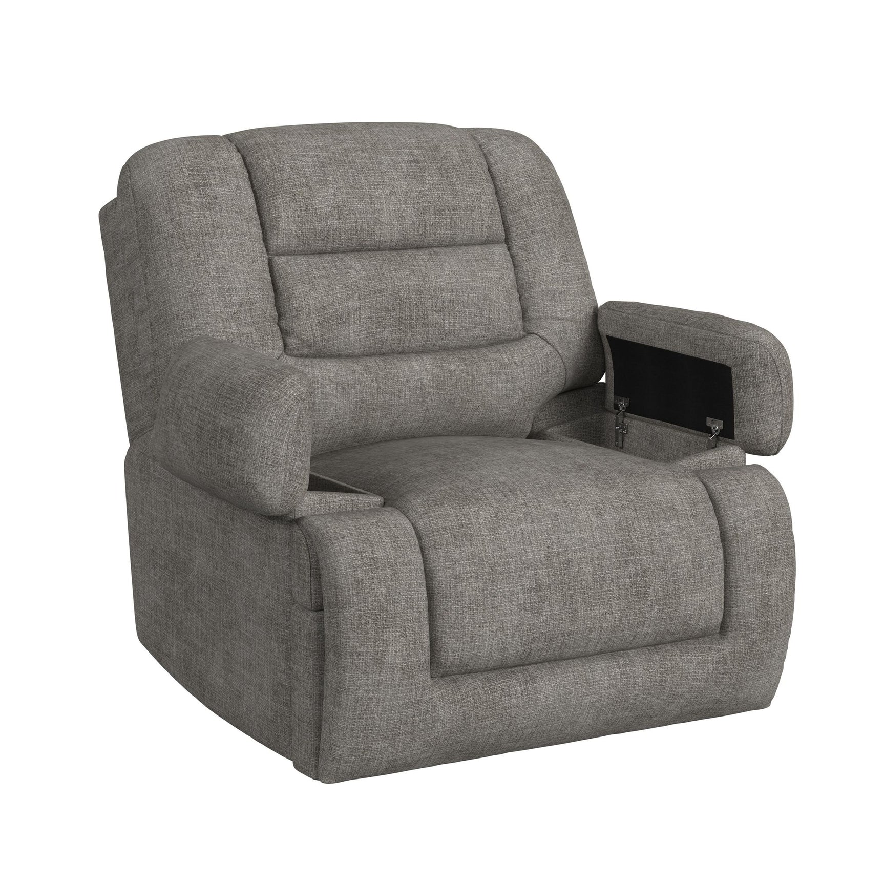 Odessa P3 Recliner W/Heat Massage, zero gravity, memory foam in Amount Grey - Tampa Furniture Outlet