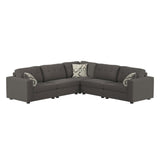 Options One RHF Chair in Palmer Plus Ash with 1 Pillow 20" - Tampa Furniture Outlet