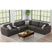 Options One RHF Chair in Palmer Plus Ash with 1 Pillow 20" – SKU U-15020-11403-150 | Elements