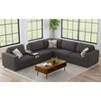 Options One RHF Chair in Palmer Plus Ash with 1 Pillow 20" – SKU U-15020-11403-150 | Elements