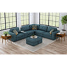 Options One Storage Ottoman in Palmer Plus Teal – SKU U-15020-11407-001 | Elements
