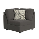 Options One Corner in Palmer Plus Ash with 1 Pillow 20" - Tampa Furniture Outlet