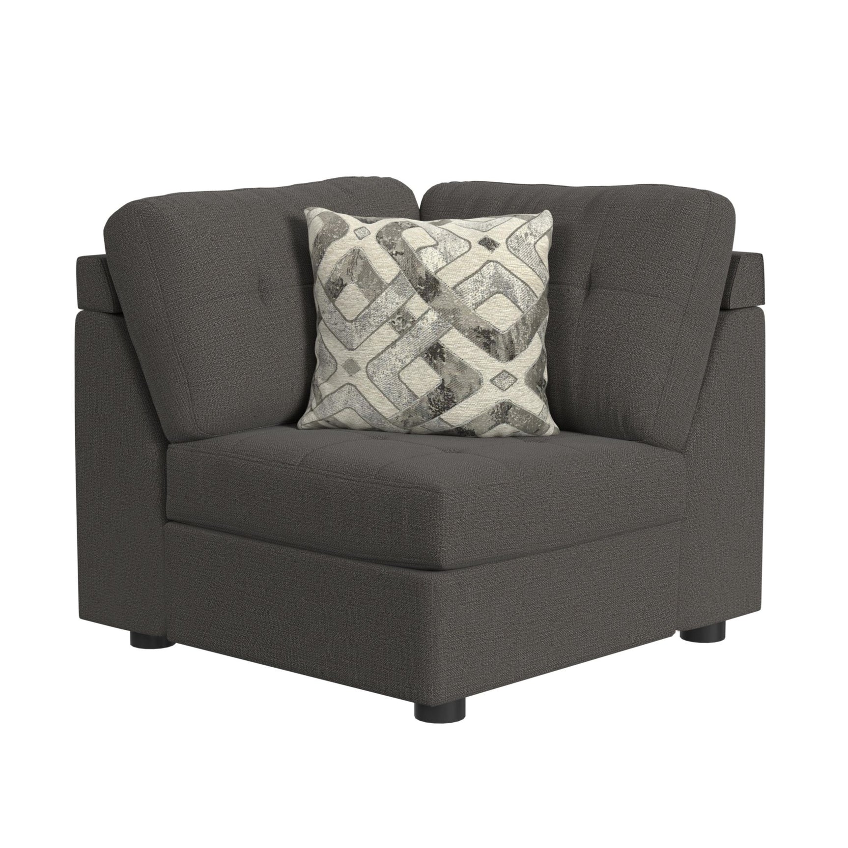 Options One Corner in Palmer Plus Ash with 1 Pillow 20" - Tampa Furniture Outlet