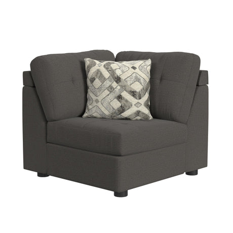 Options One Corner in Palmer Plus Ash with 1 Pillow 20"