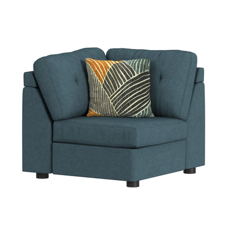 Options One Corner in Palmer Plus Teal with 1 Pillow 20"