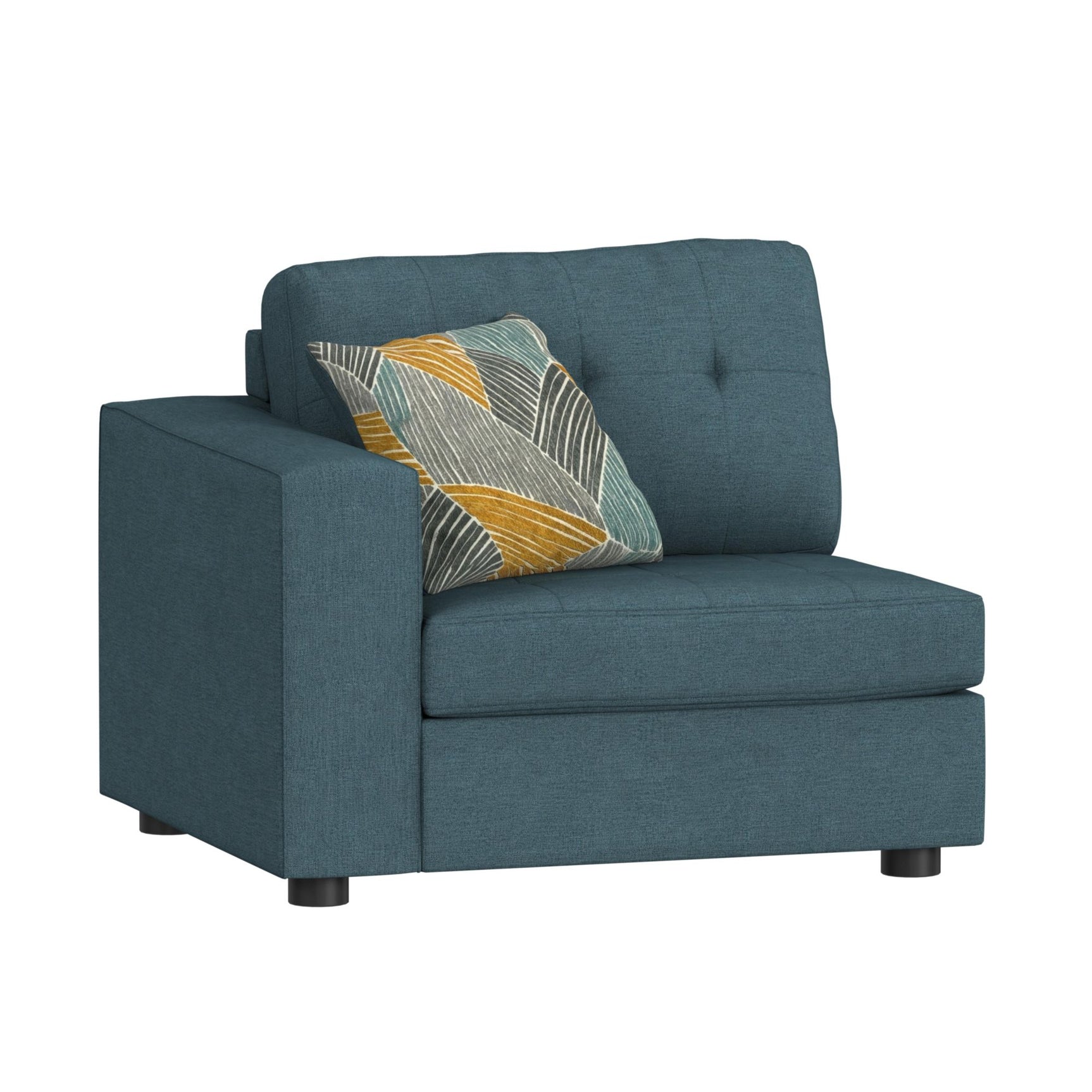 Options One LHF Chair in Palmer Plus Teal with 1 Pillow 20"