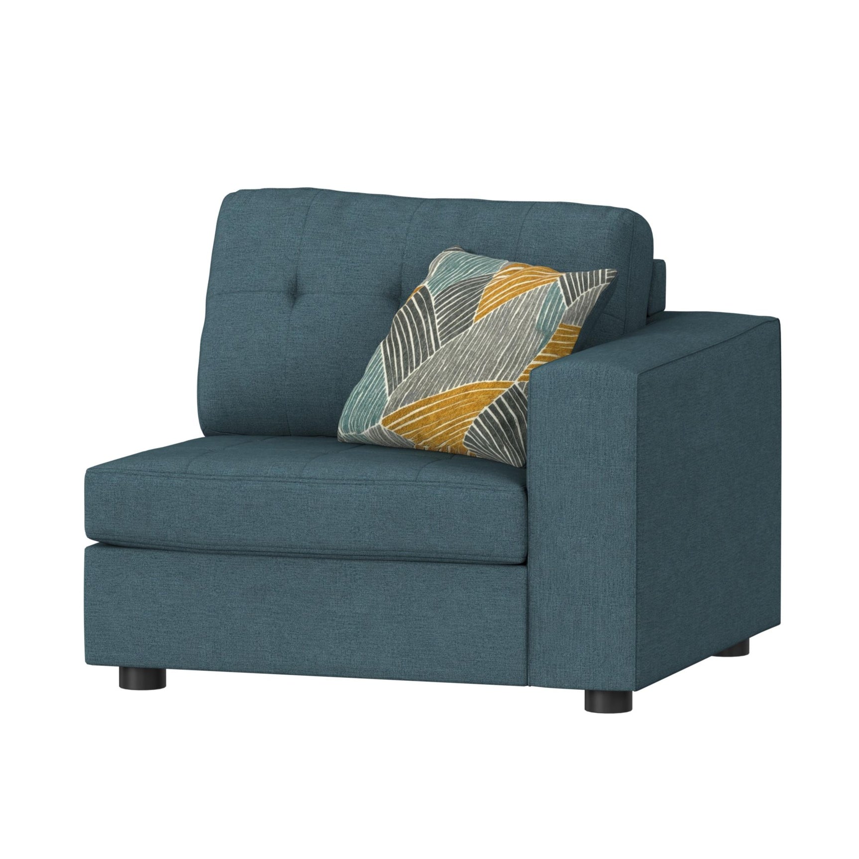 Options One RHF Chair in Palmer Plus Teal with 1 Pillow 20"