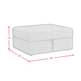 Options One Storage Ottoman in Palmer Plus Teal - Tampa Furniture Outlet