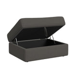 Options One Storage Ottoman in Palmer Plus Ash - Tampa Furniture Outlet