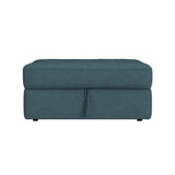 Options One Storage Ottoman in Palmer Plus Teal - Tampa Furniture Outlet