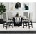 Oregon Round Counter Table with Grey Faux Marble Top in Black – SKU D-17380-8-CT2 | Elements