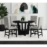 Oregon Round Counter Table with Black Wood Top in Black – SKU D-17380-8-CT1 | Elements