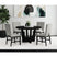 Oregon Round Dining Table with Black Wood Top in Black – SKU D-17380-8-DT1 | Elements
