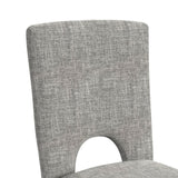 Oregon Counter Side Chair with Grey Fabric in Black (2 Per Carton) - Tampa Furniture Outlet