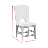 Oregon Counter Side Chair with Grey Fabric in Black (2 Per Carton) - Tampa Furniture Outlet