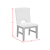 Oregon Dining Side Chair with Grey Fabric in Black (2 Per Carton) - Tampa Furniture Outlet