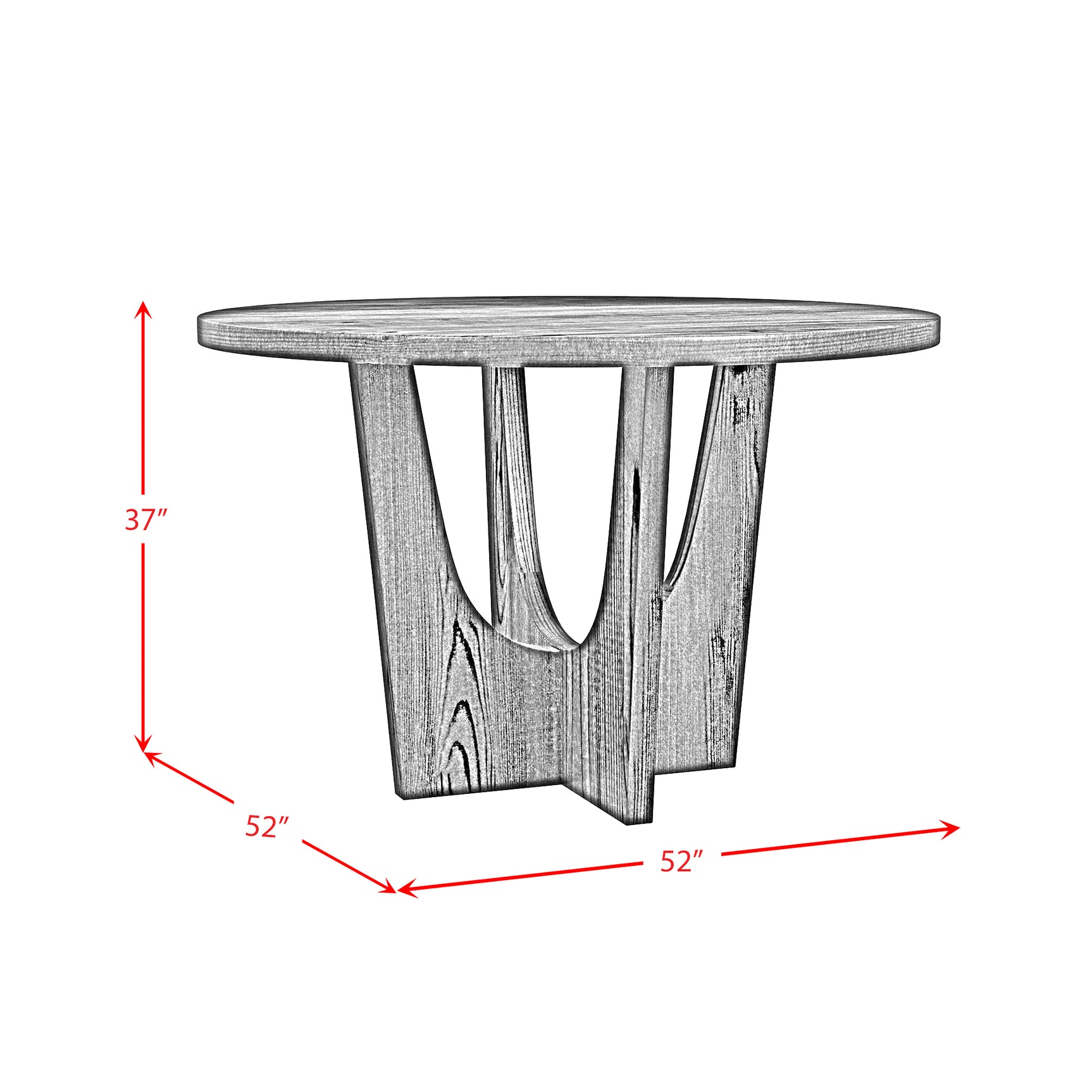 Oregon Round Counter Table with Black Wood Top in Black - Tampa Furniture Outlet