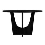 Oregon Round Counter Table with Black Wood Top in Black - Tampa Furniture Outlet