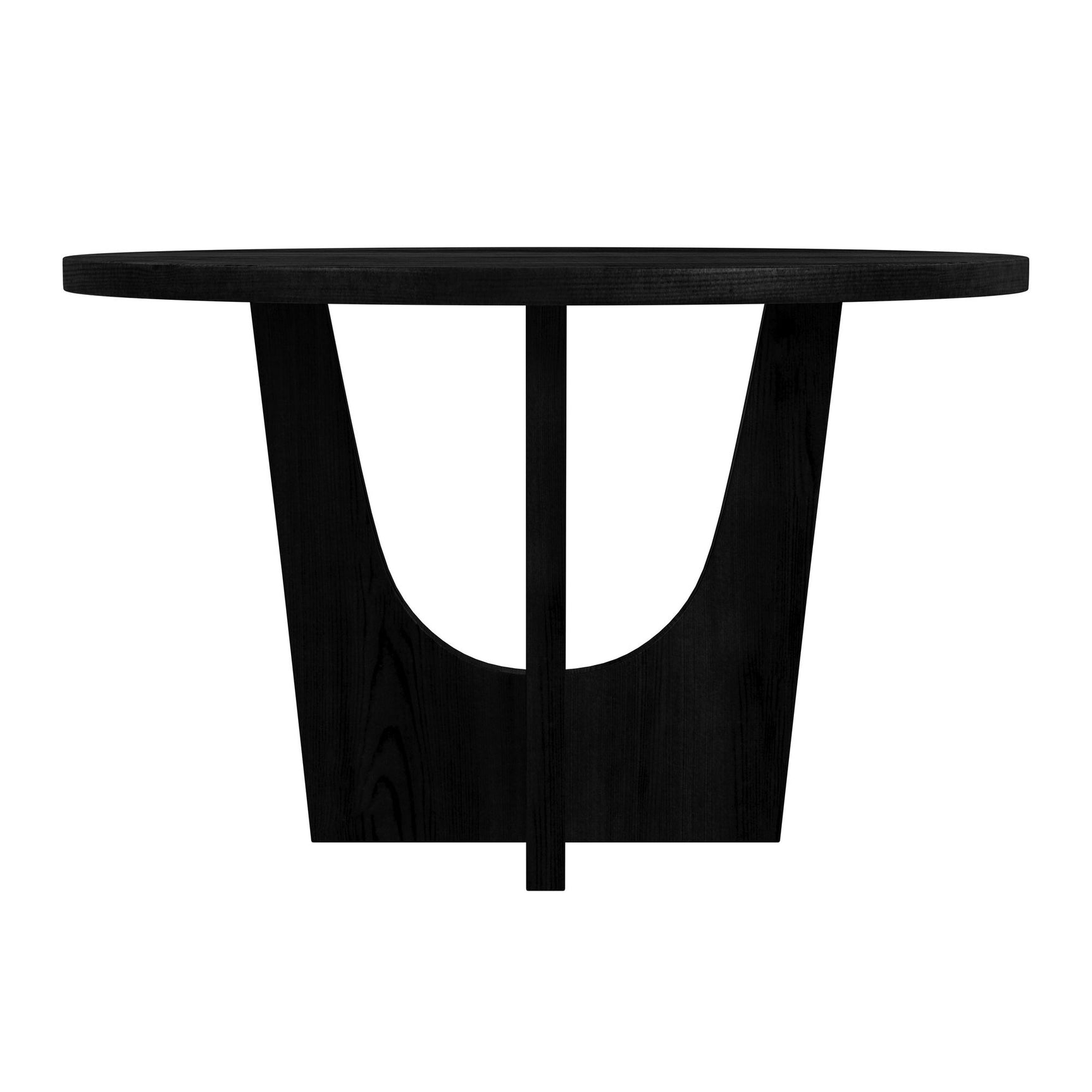 Oregon Round Counter Table with Black Wood Top in Black - Tampa Furniture Outlet