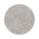 Oregon Round Counter Table with Grey Faux Marble Top in Black