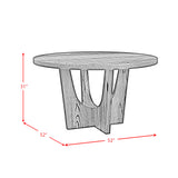 Oregon Round Dining Table with Black Wood Top in Black - Tampa Furniture Outlet