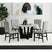 Oregon Round Dining Table with Grey Faux Marble Top in Black – SKU D-17380-8-DT2 | Elements