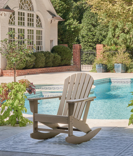 Tampa Furniture Outlet - Ashley Furniture - Sundown Treasure Outdoor - Rocking Chair / Driftwood - P014-827
