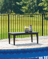 Tampa Furniture Outlet - Ashley Furniture - Hyland wave Outdoor - Rectangular Cocktail Table / Black - P108-701