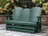 Tampa Furniture Outlet - Ashley Furniture - Shell Beach Outdoor - Loveseat Glider / Green - PCP115-835